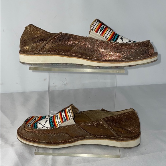 ARIAT WOMENS CRUISE ROSE GOLD/AZTEC SLIP ONS FTL-12-034 - Picture 2 of 9